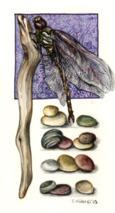 cathy weber - art - painting - woman - oil - montana - painting - oil - stick - heart - poem - object - stone