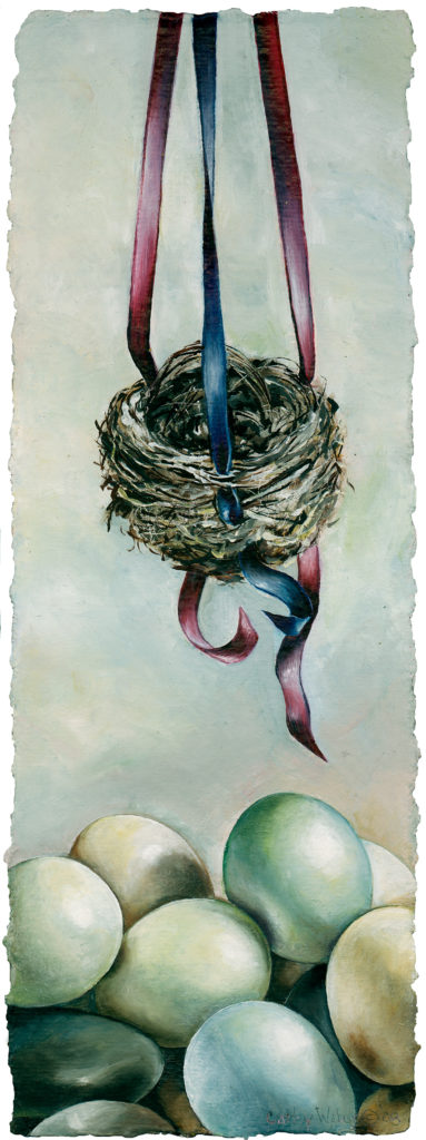 cathy weber - art - painting - woman - oil - montana - oil - object