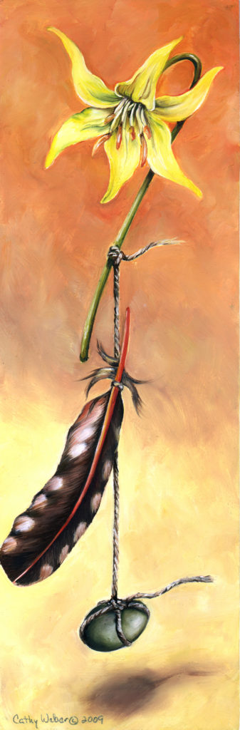 cathy weber - art - painting - woman - oil - montana - oil - object