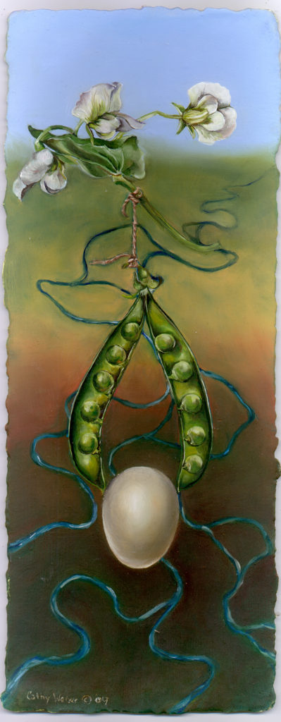 cathy weber - art - painting - woman - oil - montana - oil - object