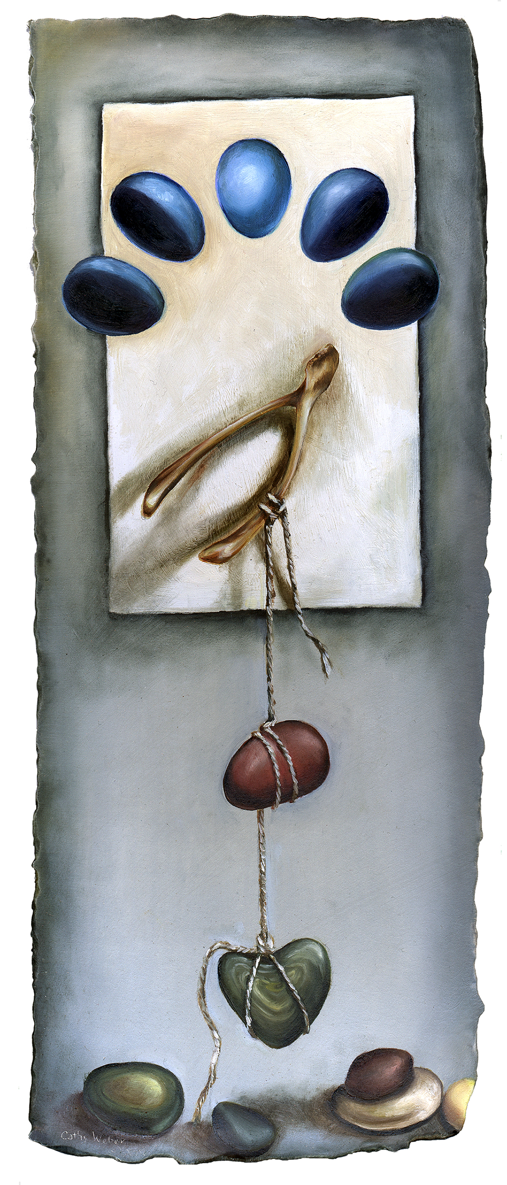 cathy - weber - artmaker - art - woman - oil - montana - painting - oil -poem - object - card - notecard