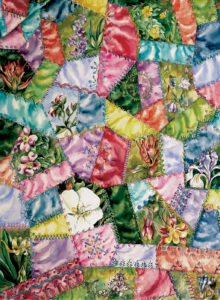 cathy weber - art - watercolor - creation - stitcher - stitch - montana- wildflower - crazy - quilt