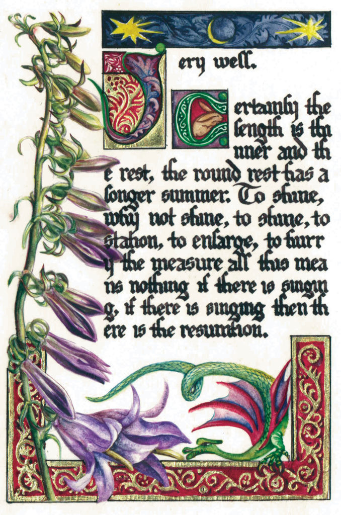 cathy weber - art - artmaker - watercolor - parchment- montana - Gertrude - stein - tender buttons - illumination - book - artist