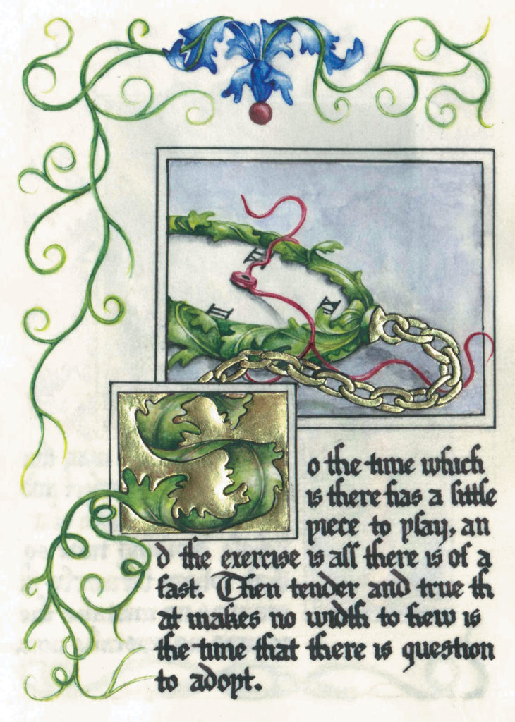 cathy weber - art - artmaker - watercolor - parchment- montana - Gertrude - stein - tender buttons - illumination - book - artist