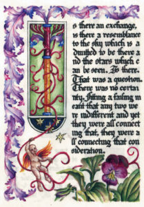 cathy weber - art - artmaker - watercolor - parchment- montana - Gertrude - stein - tender buttons - illumination - book - artist