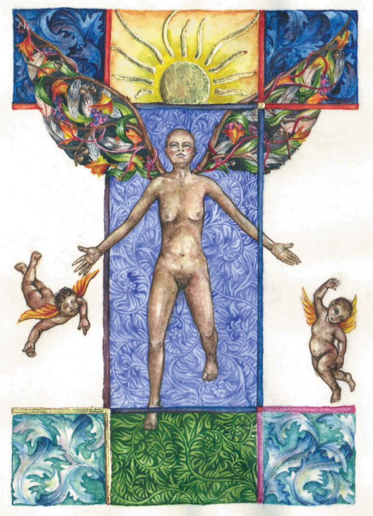 cathy weber - art - artmaker - watercolor - parchment- montana - Gertrude - stein - tender buttons - illumination - book - artist