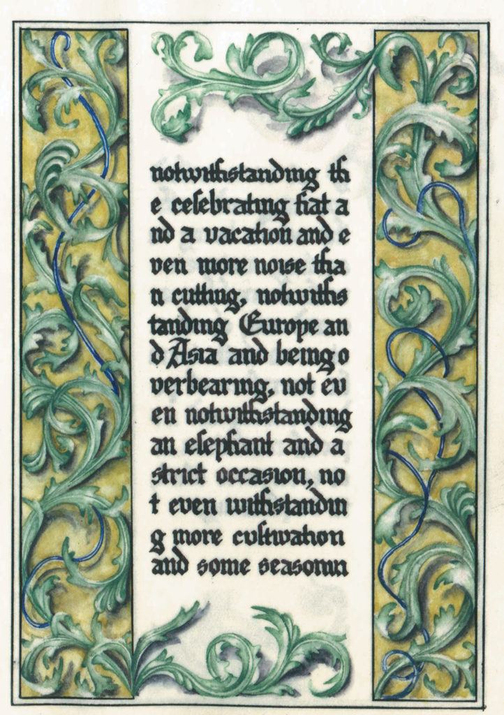 cathy weber - art - artmaker - watercolor - parchment- montana - Gertrude - stein - tender buttons - illumination - book - artist