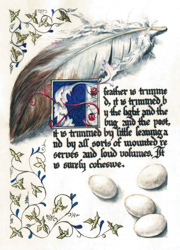 cathy weber - art - artmaker - watercolor - parchment- montana - Gertrude - stein - tender buttons - illumination - book - artist