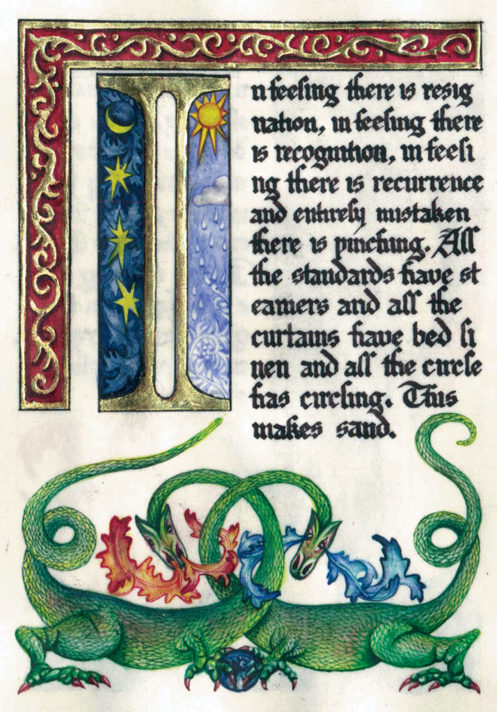 cathy weber - art - artmaker - watercolor - parchment- montana - Gertrude - stein - tender buttons - illumination - book - artist