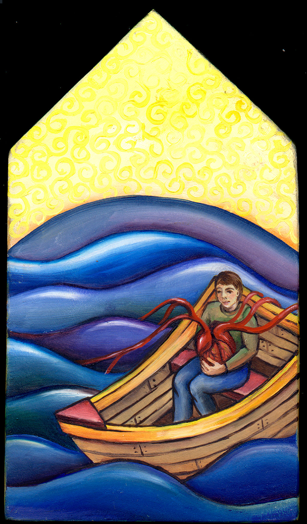 10.017 heart boat ladder house - cathy weber artmaker