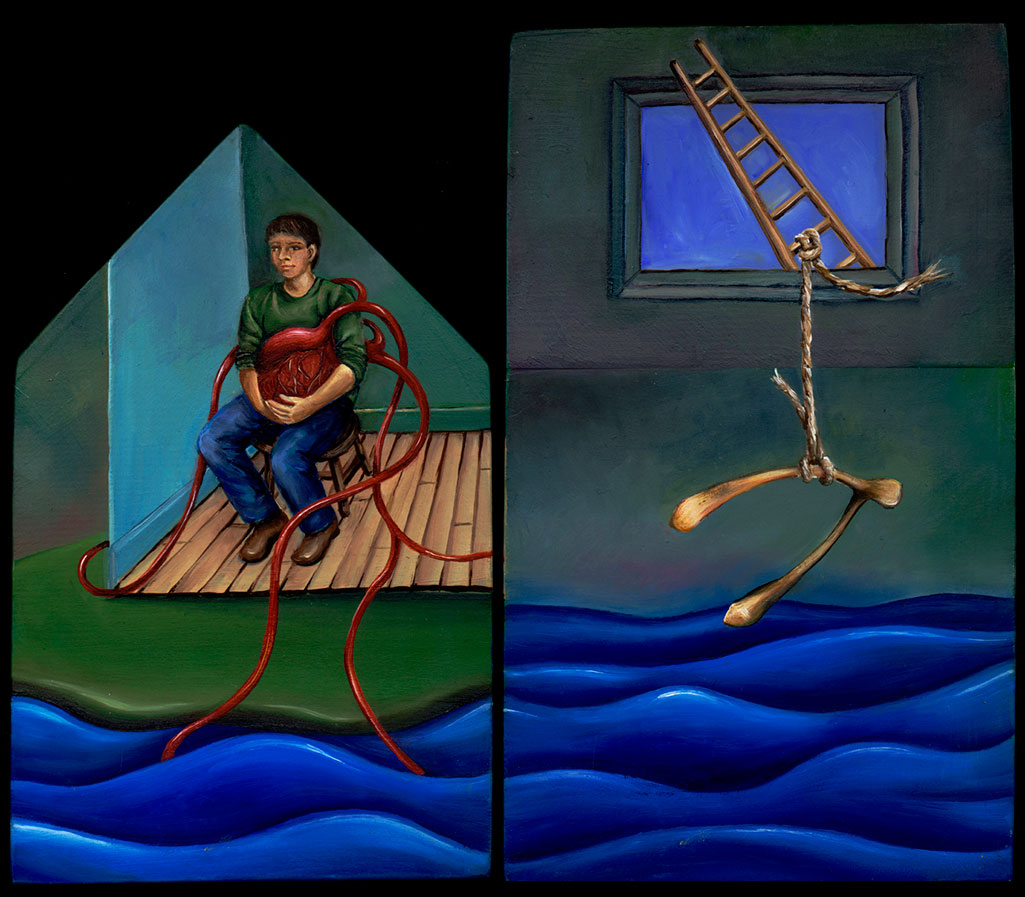 boat ladder heart house - cathy weber artmaker