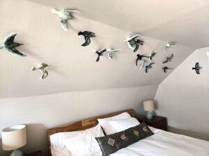 cathy weber - art - clay- woman - montana - ceramic - porcelain - bird - color