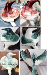 cathy weber - art - clay- woman - montana - ceramic - porcelain - bird - color