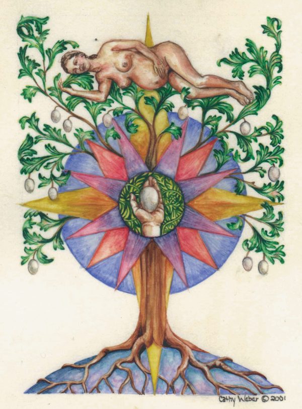 cathy weber - art - artmaker - watercolor - montana - illumination - book - artist - map - compass rose - parchment