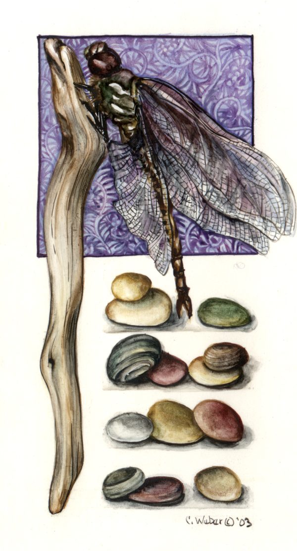 cathy weber - art - painting - woman - oil - montana - painting - oil - stick - heart - poem - object - stone