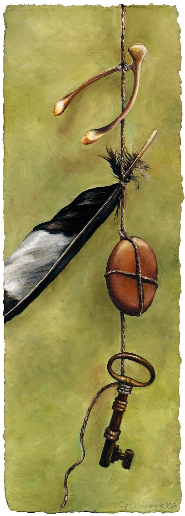 cathy weber - art - painting - woman - oil - montana - oil - object