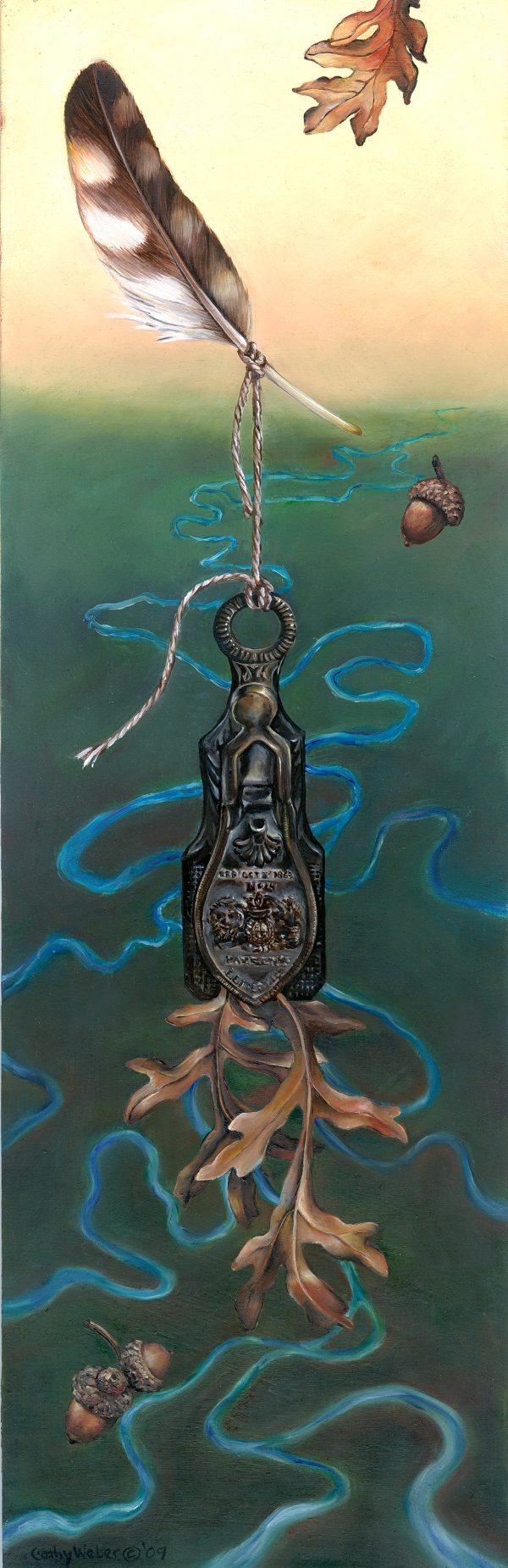 cathy weber - art - painting - woman - oil - montana - oil - object