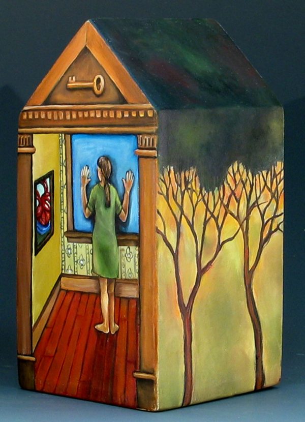 10.016 Heart Window House, 3×3.25×6"