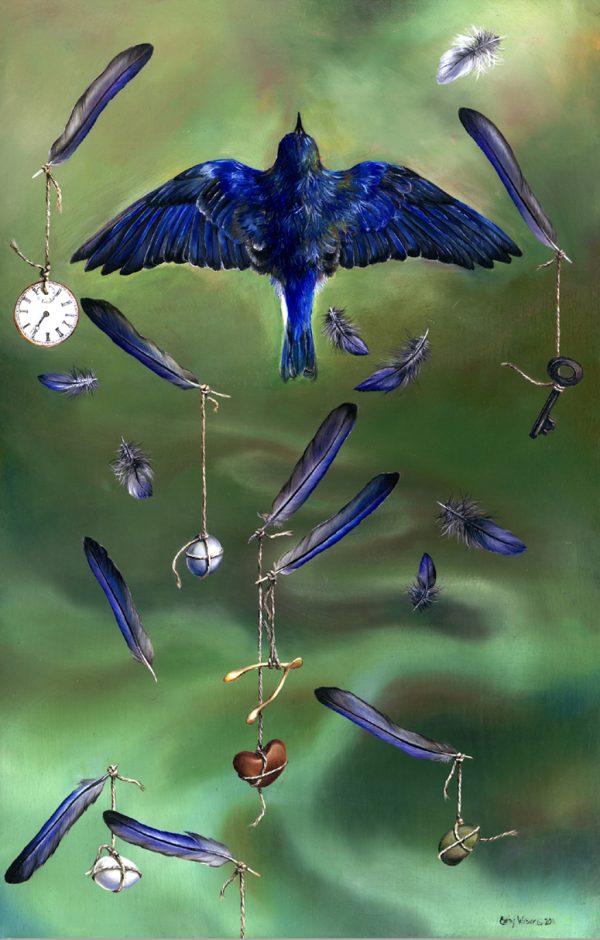 cathy weber - art - painting - woman - oil - montana - oil - object