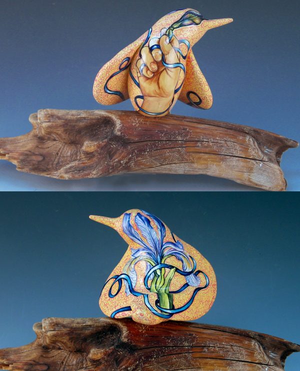 cathy weber - art - painting - woman - montana - ceramic - porcelain - bird - narrative - clay - glazed